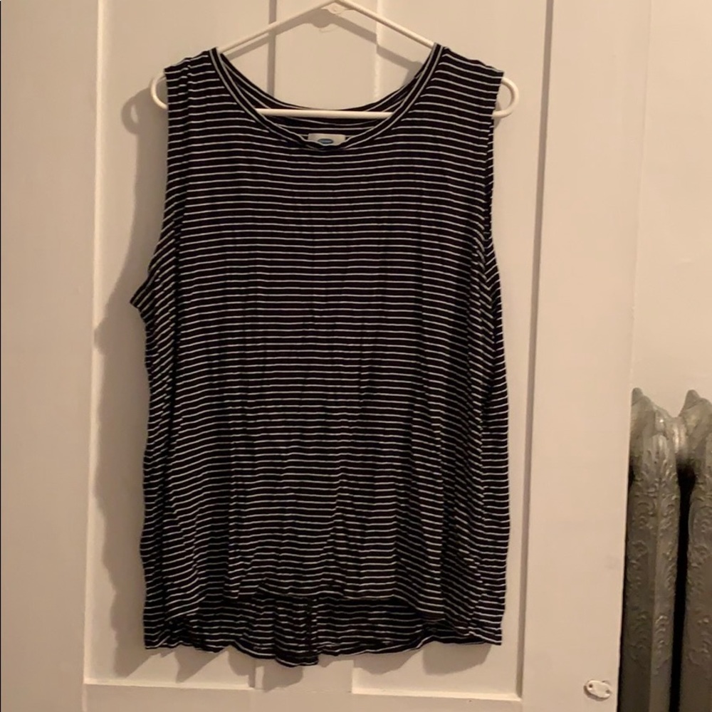 Old Navy striped tank with split open back